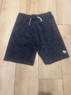 Abercrombie & Fitch kids 11/12- Heathered Dark Navy Drawstring Lounge Shorts